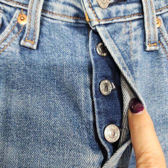 Levi's Wedgie Straight Leg Jeans Size 24 - Picture 3 of 5